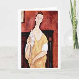 Carte Femme au éventail, Modigliani