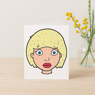 Carte Femme aux cheveux jaunes