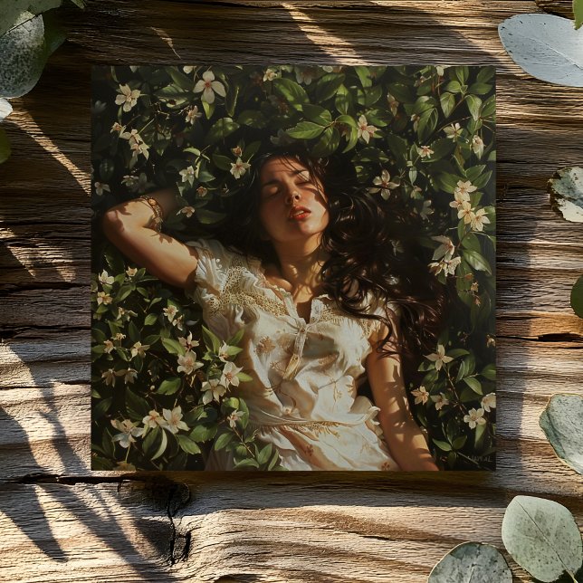 CARTE FEMME AUX FLEURS (Créateur téléchargé)