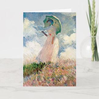 Carte Femme avec l'étude de parasol par Claude Monet