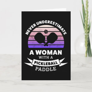 Carte Femme avec Pickleball Paddle Drôle cadeau