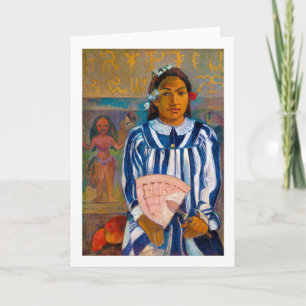 Carte Femme avec un ventilateur, Gauguin