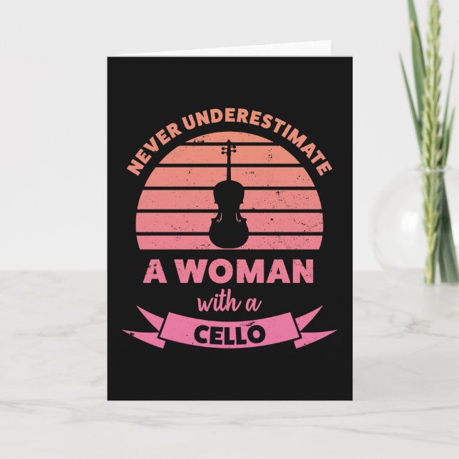 Carte Femme avec un violoncelle Drôle Cadeaux Maman (Devant)