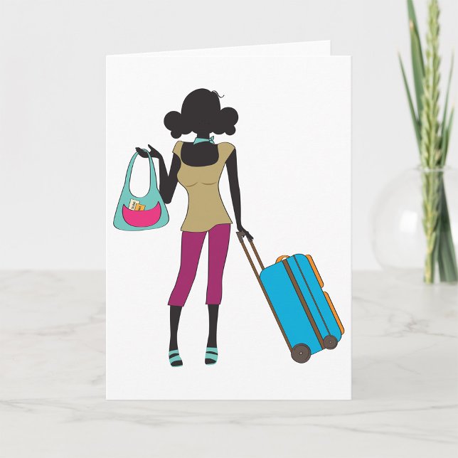 Carte Femme Avec Une Valise (Créateur téléchargé)