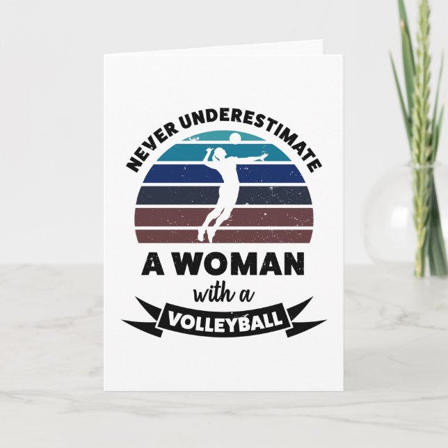 Carte Femme avec Volleyball Drôle Drôle Cadeau Femme (Devant)