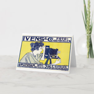 Carte Femme caméra, photographe, Van Caspel