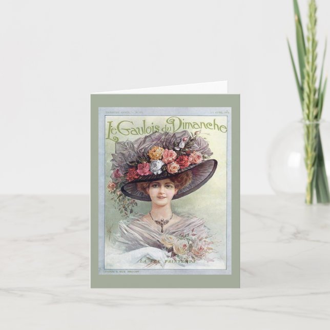 Carte Femme casquette victorienne (Devant)