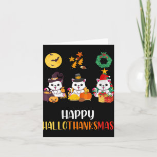 Carte Femme Cute Kitten Halloween Chat Noël Joyeux H