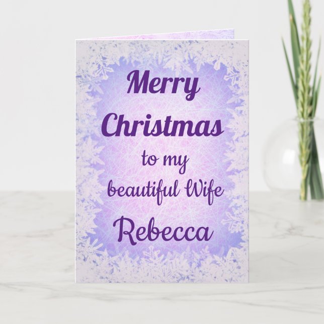 Carte Femme de Noël Joyeuse personnalisée (Devant)