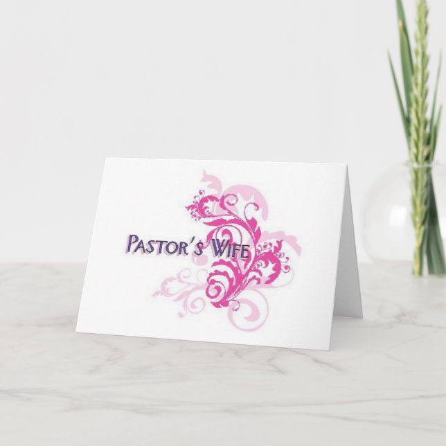 Carte Femme de Pasteur Rose (Devant)