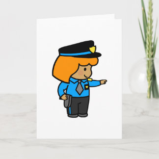 Carte Femme de police