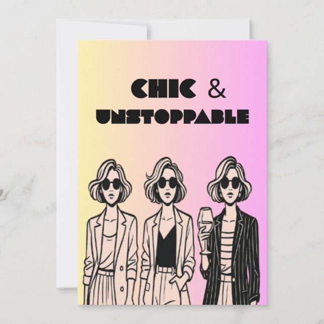 Carte femme design pour femmes - Bold & Trendy (Devant)
