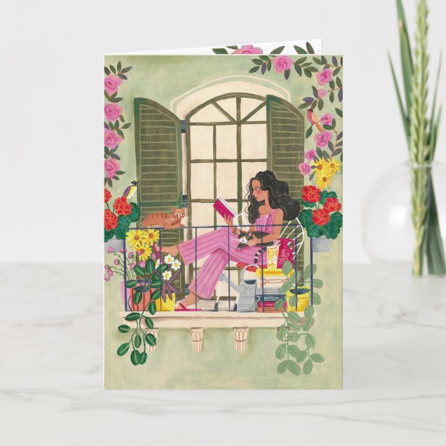 Carte Femme désirée d'anniversaire détendue (Devant)