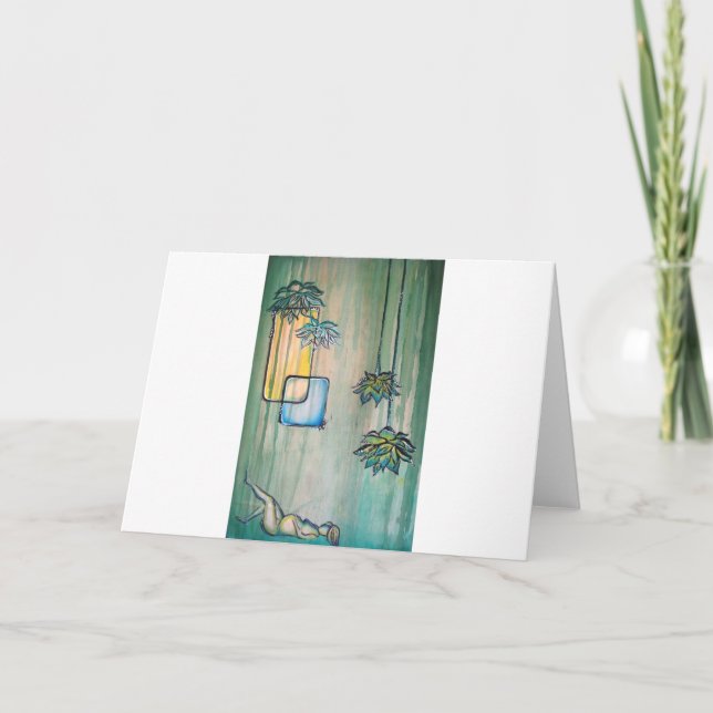 Carte Femme enceinte avec des fleurs de Lotus (Devant)