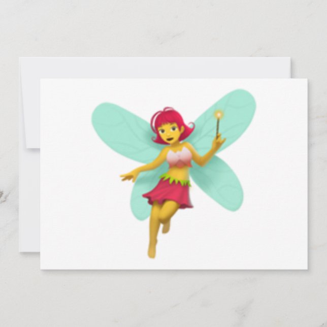 Carte Femme Fairy - Emoji (Devant)