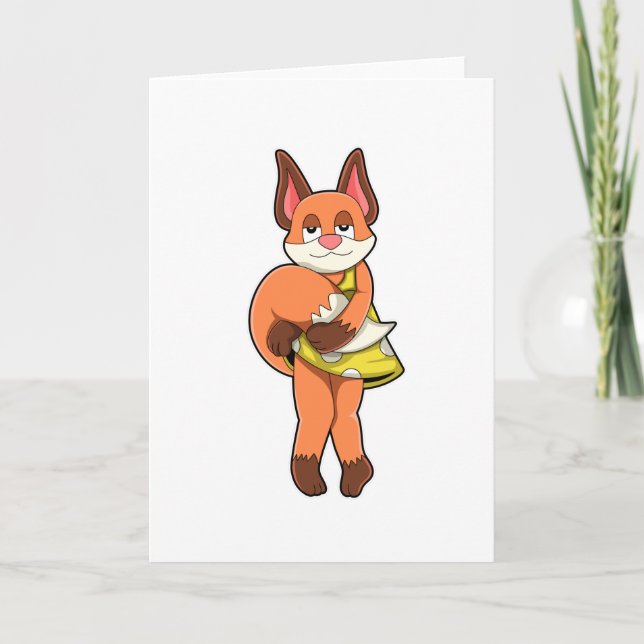 Carte Femme Fox avec jupe (Devant)