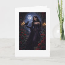 Femme gothique dans les roses sous le clair de lun