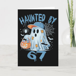 Carte Femme Halloween Haunted 6 7 Six Seven 67 Mème Cos