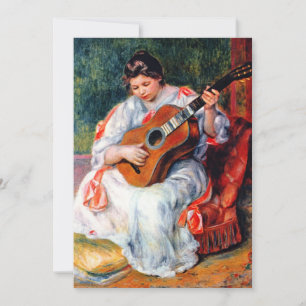Carte Femme jouant de la guitare de Pierre Renoir