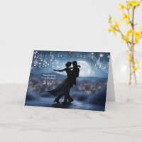 Femme Joyeux Anniversaire Romantique Couple Danser