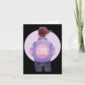 Carte Femme Lutter contre l'overdose violette surdose de