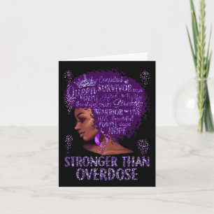 Carte Femme noire afro africaine plus forte que la surdo