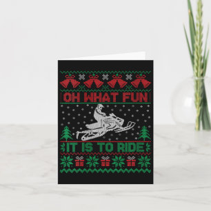 Carte Femme Oh Quel Amusement C'Est De Faire Du Snowmobi