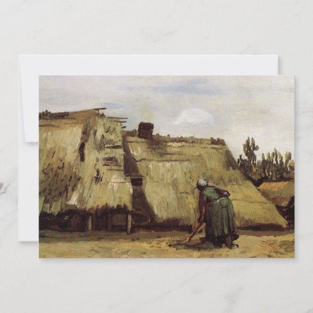 Carte Femme paysanne creusant le chalet par Vincent van  (Devant)