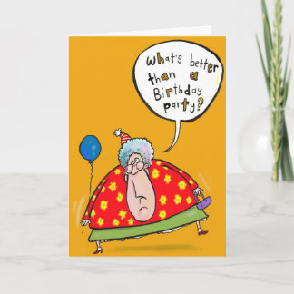 Carte Femme porte-parole avec ballons et casquette d'ann