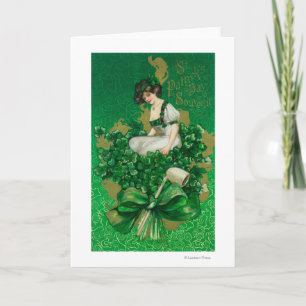 Carte Femme Souvenir de la Saint Patrick sur la scène de