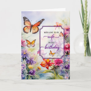 Carte Femme sur son anniversaire Bright Fleur sauvage Ga