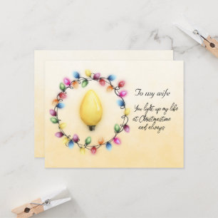 Carte Femme Vous illuminez ma vie à Noël toujours