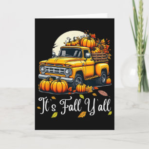 Carte Femmes C'est l'automne à tous Pumpkin Truck Arbre