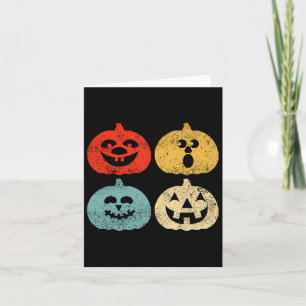Carte Femmes Citrouilles d'Halloween vintage