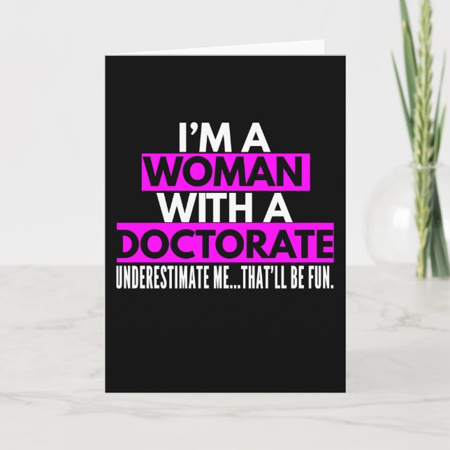 Carte Femmes Docteur Cadeaux pour femmes Mlle Mme Mme Ph (Devant)