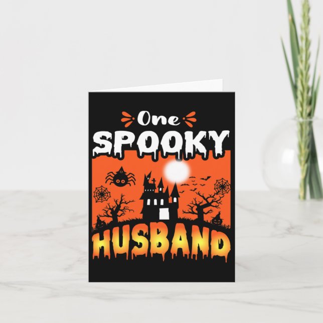 Carte Femmes Effrayant Éffrayant Halloween design Châtea (Devant)