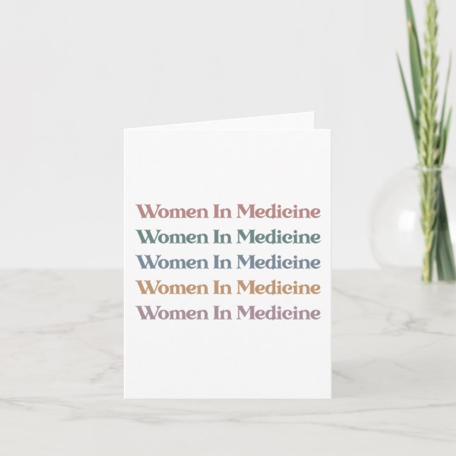 Carte Femmes en médecine Rétro Futur Infirmière Med Étud (Devant)