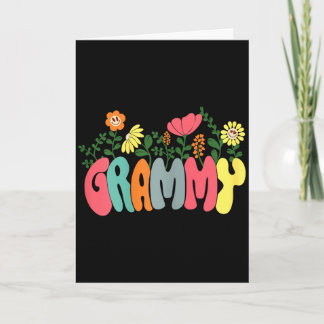 Carte Femmes floral rétro vintage grammy bonne fête des