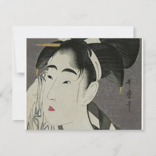 Carte Femmes japonaises essuyant son visage