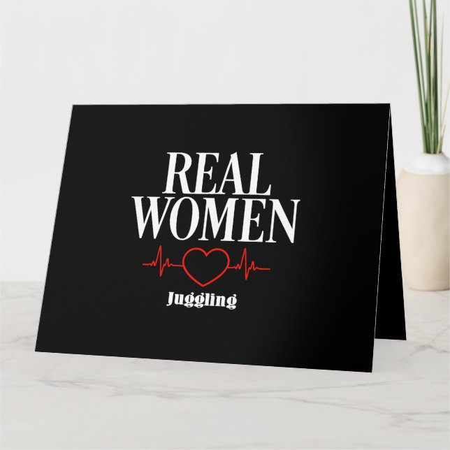 Carte Femmes Jonglant Hobby Graphisme Décor Thématique F (Devant)