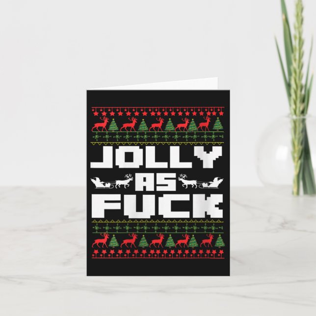 Carte Femmes joyeuses comme pour drôle de Noël dévergond (Devant)