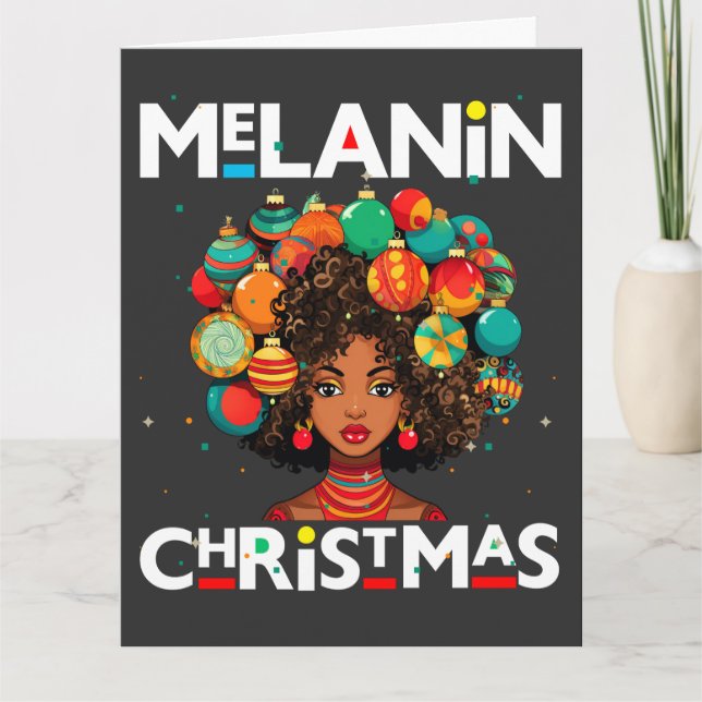 Carte Femmes noires mélanine de Noël sista Sistas de Noë (Devant)