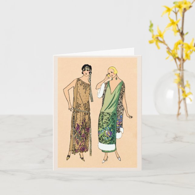 Carte Femmes vintages (Fleur jaune)