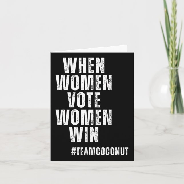 Carte Femmes Voter Femmes Gagner Kamala Harris Team Coco (Devant)