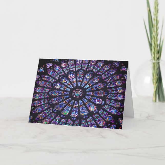 Carte Fenêtre rose de Notre Dame (Devant)
