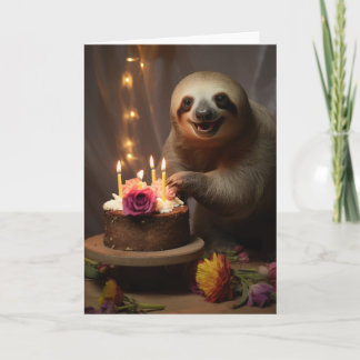 Carte Fente avec gâteau d'anniversaire
