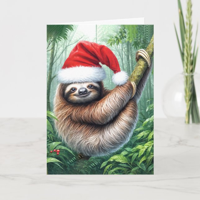 Carte Fente De Noël Dans Rainforest (Devant)