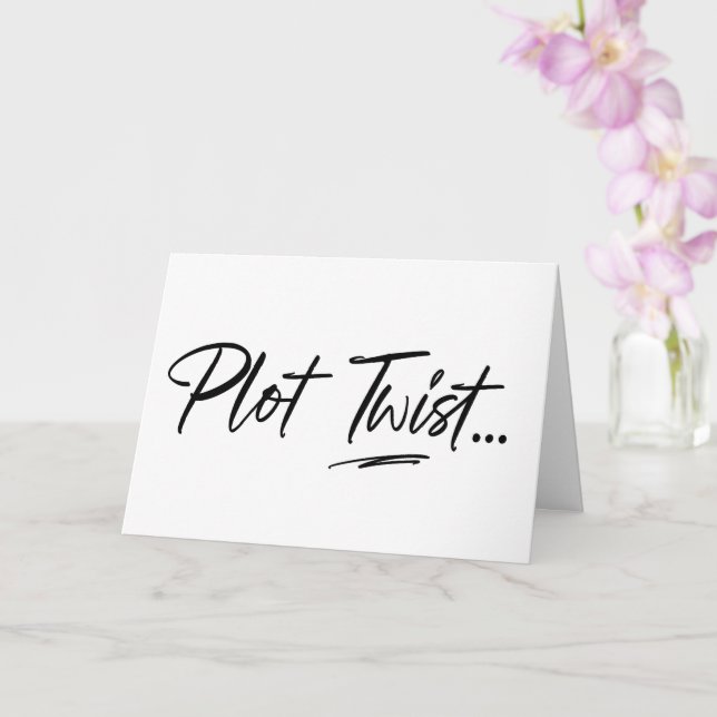 Carte Fente Twist Grossesse bébé Révéler Famille et amis (Orchidée)