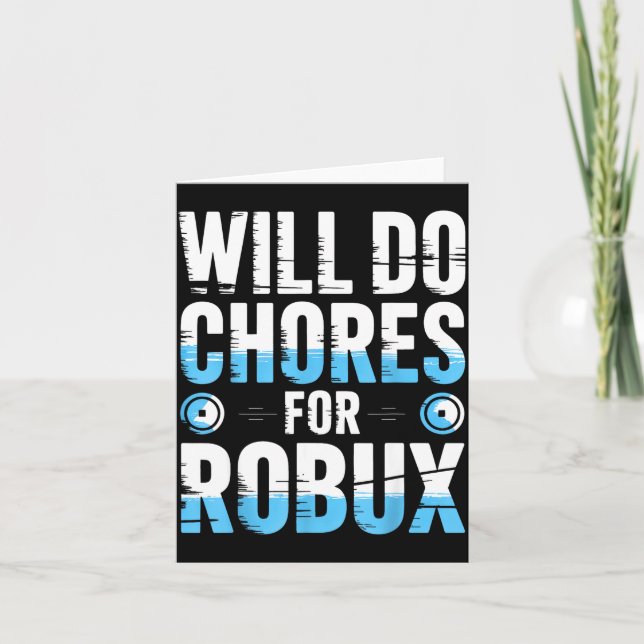 Carte Fera Corvées Pour Robux Vidéo de jeu vidéo drôle N (Devant)