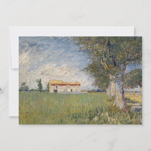 Carte Ferme dans une zone de blé | Vincent van Gogh (Devant)